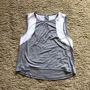 Gray with white sleeves tank top